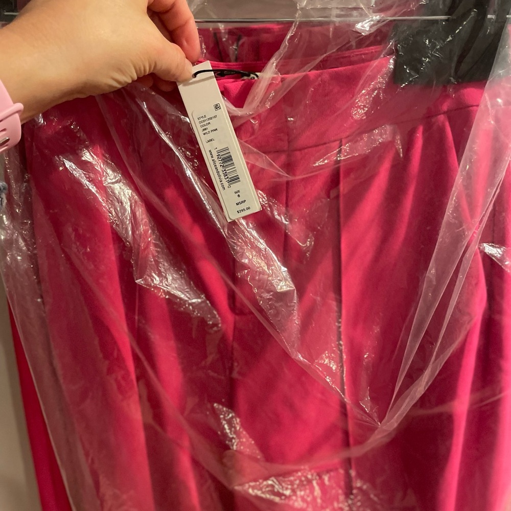 Alice + Olivia Pink Flare Boot Cut Pants - Picture 7 of 8
